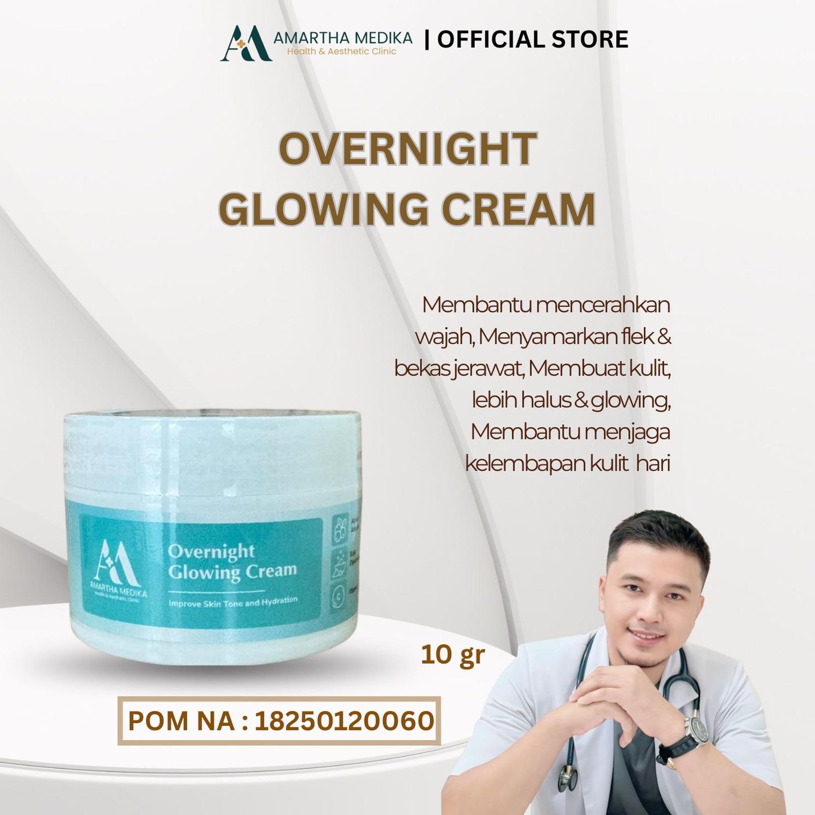 Produk Skincare Overnight Glowing Cream Amartha Medika