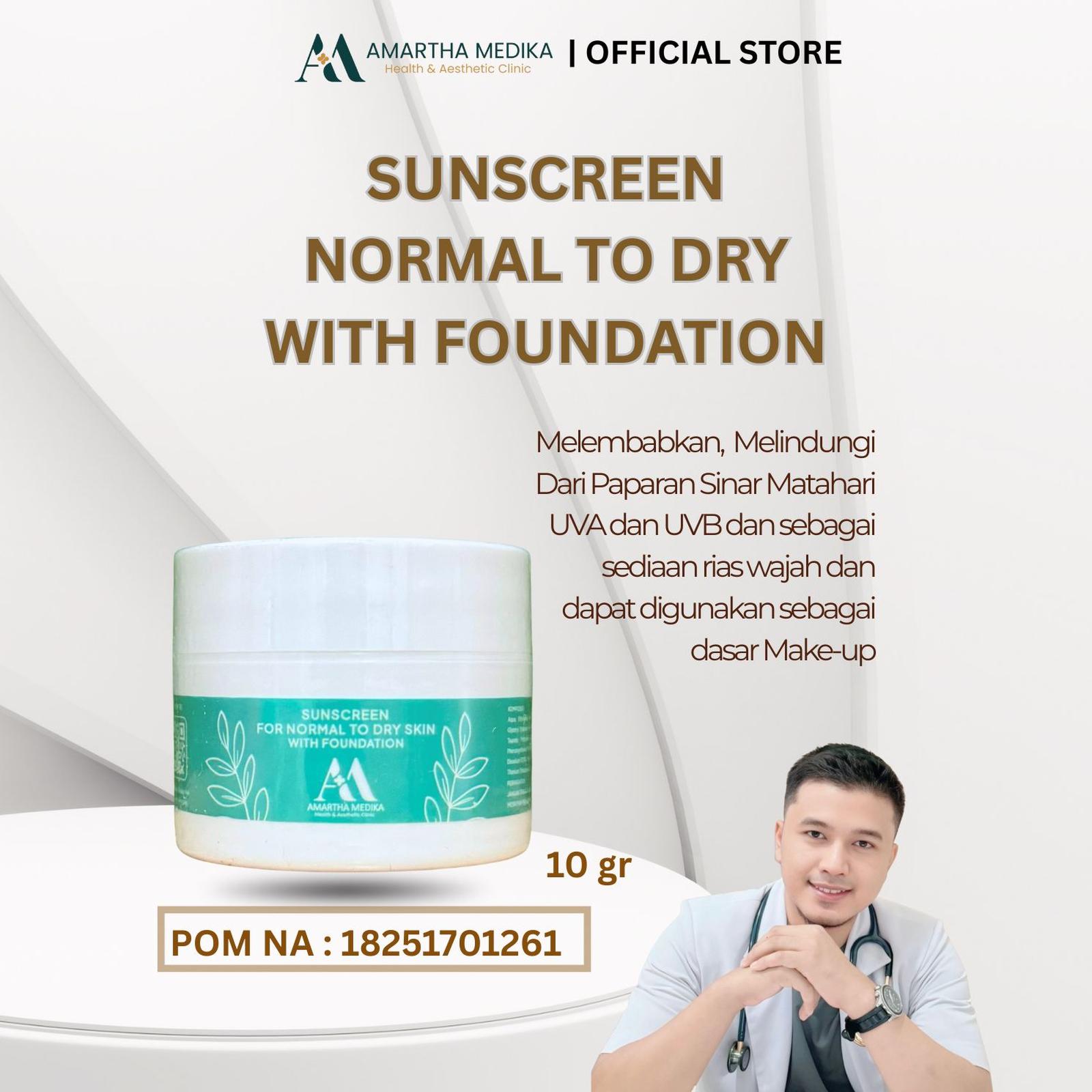Produk Skincare Sunscreen Normal To Dry With Foundation Amartha Medika